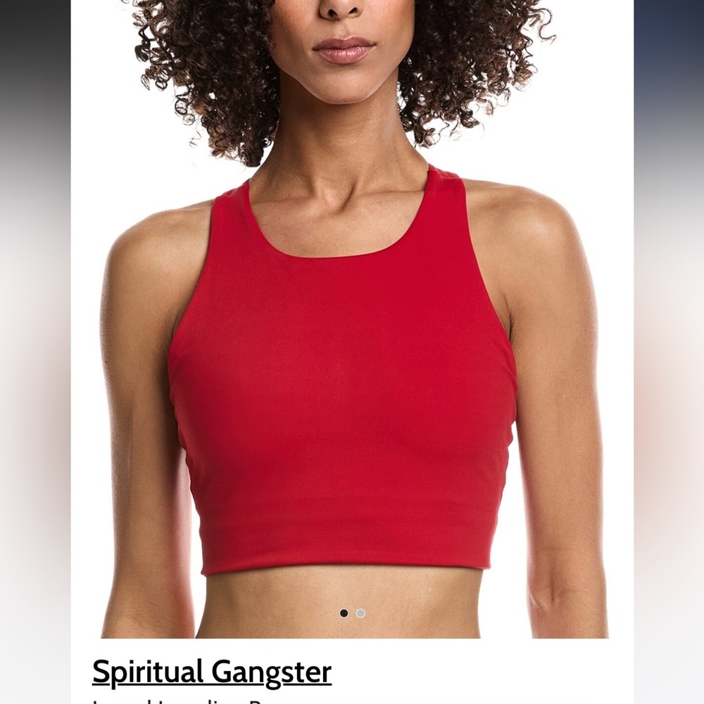 Spiritual Gangster Women's Red Crop Top- laurel Longline Bra